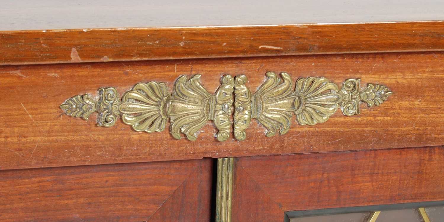 A 19th century mahogany and gilt metal mounted Regency style side cabinet, the rectangular top above - Image 5 of 8