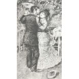 After Pierre-August Renoir Bal Musette drypoint 31cm x 19.5cm