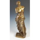 A bronze figure of the Venus di Milo, 62.5cm high Provenance - Glenalamond House, Perthshire