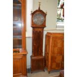 A George III mahogany longcase clock, John Duff, Rothiemay, the circular silvered dial with Roman