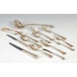 A composite suite of silver, flatware and cutlery, early 19th century and later, various dates and