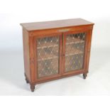 A 19th century mahogany and gilt metal mounted Regency style side cabinet, the rectangular top above