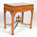 A 20th century chinoiserie decorated side table in the Chinese Chippendale taste, the rectangular