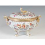 A Samson porcelain twin-handled tureen and cover, decorated in the Chinese famille rose armorial