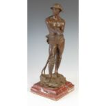 Charles Octave Levy (1820 - 1899), 'Faneur', a bronze figure, inscribed 'Faneur, CH Levy, Salon