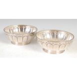 Puiforcat, Paris, a pair of early 20th century silver finger bowls (rince-doigts), of tapered