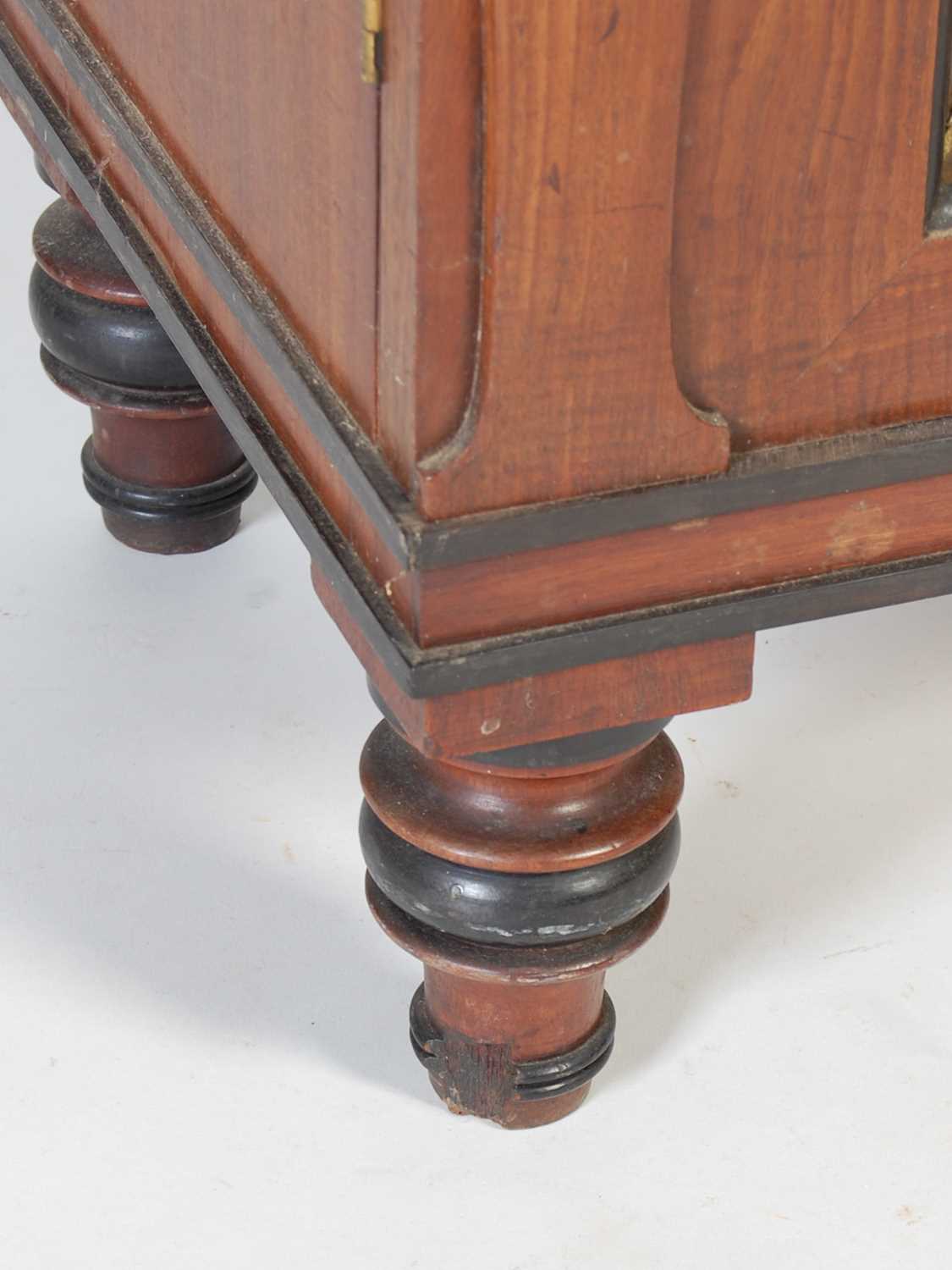 A 19th century mahogany and gilt metal mounted Regency style side cabinet, the rectangular top above - Image 4 of 8