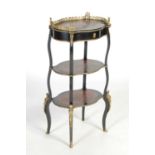 A 19th century French Boulle ebonised and gilt metal mounted red tortoiseshell occasional table, the