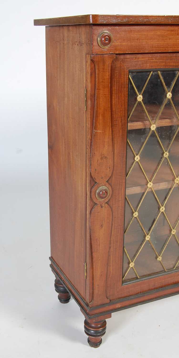 A 19th century mahogany and gilt metal mounted Regency style side cabinet, the rectangular top above - Image 3 of 8