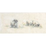 ARR AR Gillian M. Wilson Perthshire Pigs and Three Tups two pastel and charcoal, both signed and