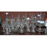 A collection of 25 assorted 19th century and later glasses.