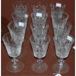 A set of twelve Edinburgh Crystal wine goblets, 15cm high