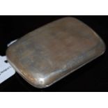 A Chester silver cigarette case, 38 grams.