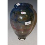 Adam Aaronson, art glass vase, signed and dated on underside, London 1988.