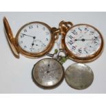 Three assorted pocket watches to include a yellow metal cased 'Illinois Watch Co.' pocket with
