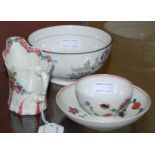 A group of late 18th / early 19th century English tea ware to include a Liverpool tea bowl and