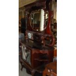 An Edwardian mahogany mirror back sideboard