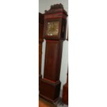 A George III mahogany and boxwood longcase clock, John Cuthbertson, Keynsham, the brass dial with