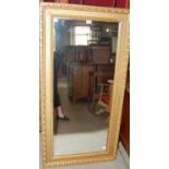 A 20th century gilt rectangular wall mirror