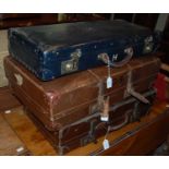 A group of three vintage travel cases