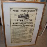 Railwayana Interest - A vintage Great Western Railway notice 'Workmans Lavatory April 1904',