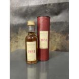 The Macallan Single Highland Malt scotch whisky miniature 1951, 48.8% Vol, 50ml, boxed