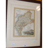 Cumberland, a hand-coloured map published by Archibald Fullerton & Co of Glasgow, 24.5cm x 19.5cm,
