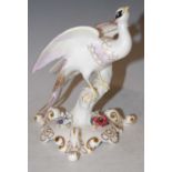 A Royal Crown Derby porcelain figure 'Chelsea Bird', 15.5cm high