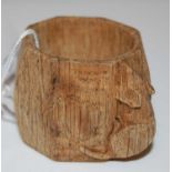 Robert 'Mouseman' Thompson, an oak octagonal shaped napkin ring, carved with signature mouse,