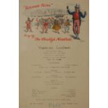 A vintage P&O SS Stratheden menu card, 14th March 1955 ,'Swannee River' sung by the Christy's