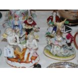 A group of four Continental porcelain figures