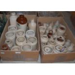 Two boxes - assorted stoneware