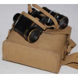 Militaria Interest - A cased set of British World War II Kershaw 1944 binoculars, Prism no.2 MKIII