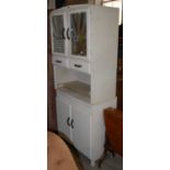 A 1960's style white painted kitchen unit