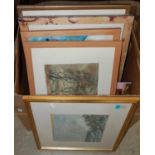 Box - various decorative pictures and prints