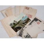 An interesting collection of postcards to include some pictorial ones of Scotland, together with