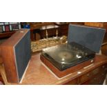 A vintage Bang & Olufsen Beogram 1500 turntable and speakers