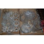 Two boxes - assorted glassware