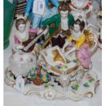 A Dresden porcelain figure group of musicians, approx. 25cm high