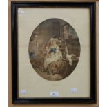 After F. Wheatley, Two coloured engravings - Idleness and Industry, 41.5cm x 33cm