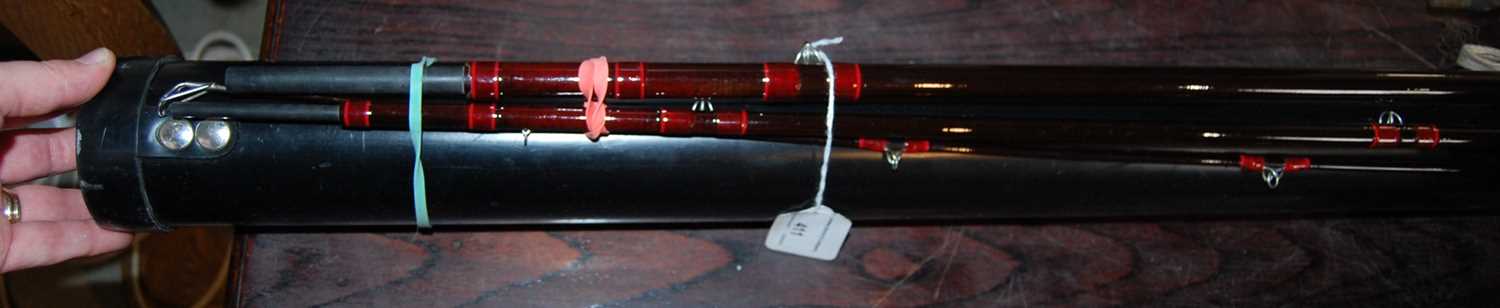 A 'House of Hardy' graphite salmon fly deluxe rod, 467cm long, complete with canvas storage bag