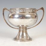 A George V silver twin handled cup, Chester, 1924, makers mark of SDM,