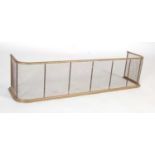 A late 19th/ early 20th century brass and wire mesh nursery fire fender,