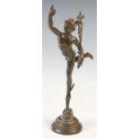 After Giambologna, a bronze figure of Mercury, late 19th/ early 20th century,