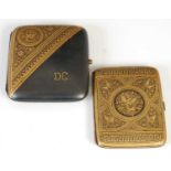 Two Komai type cigarette cases, late 19th/ early 20th century,