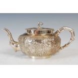 A late 19th / early 20th century Chinese silver tea pot, makers mark of Luen Wo,