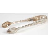 A pair of Victorian silver sugar tongs, Glasgow, either 1844 or 1870, makers mark of JMJR.,