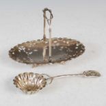 A late 19th / early 20th century Chinese silver cake basket, makers mark of Zee Sung,
