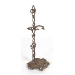 A late 19th/ early 20th century cast iron 'ivy' pattern stick stand,