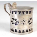 A Victorian silver mustard pot, London, 1884,